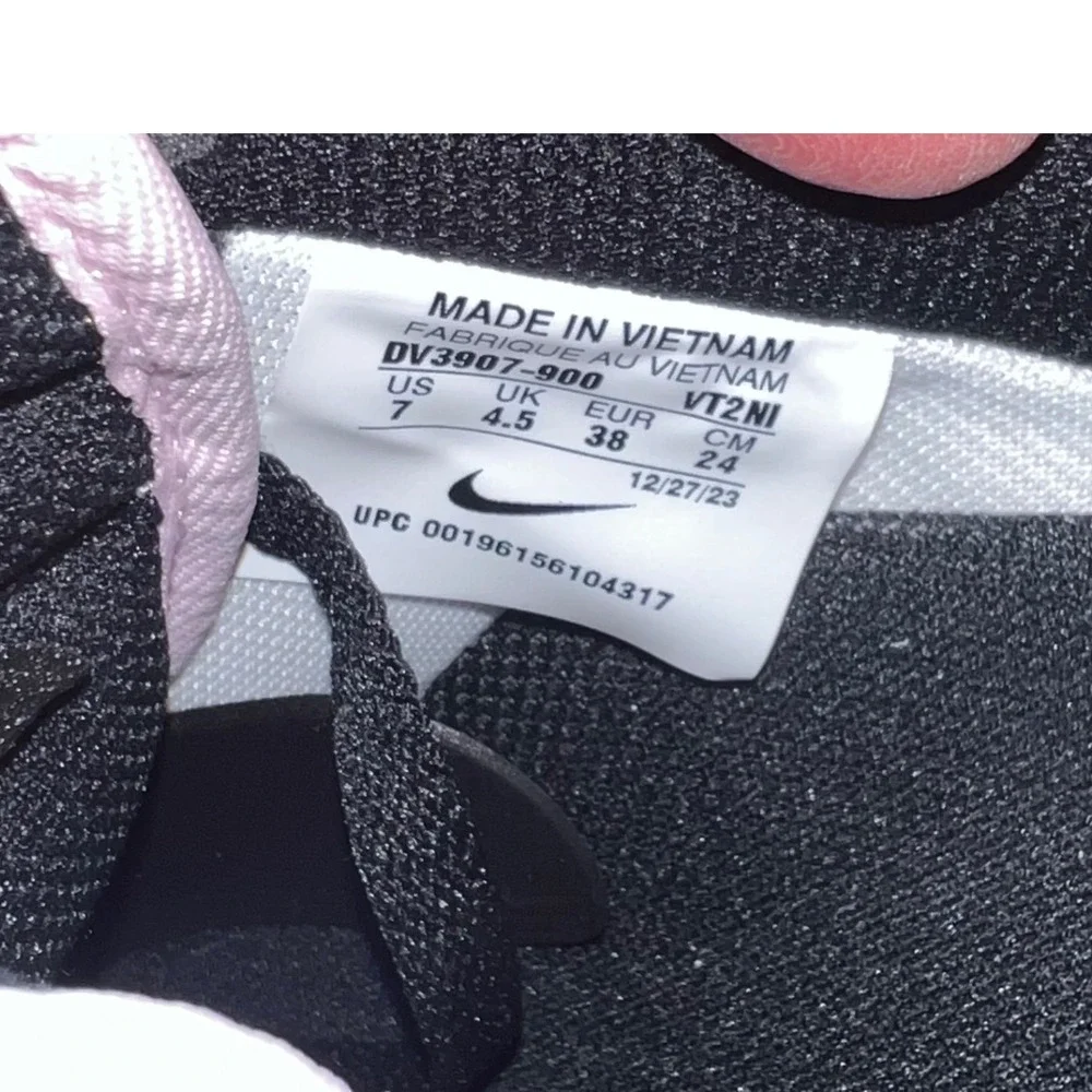 Nike Air Force 1 Low By You Black Pink White Womens 7 DV3907-900 Custom‎ NEW